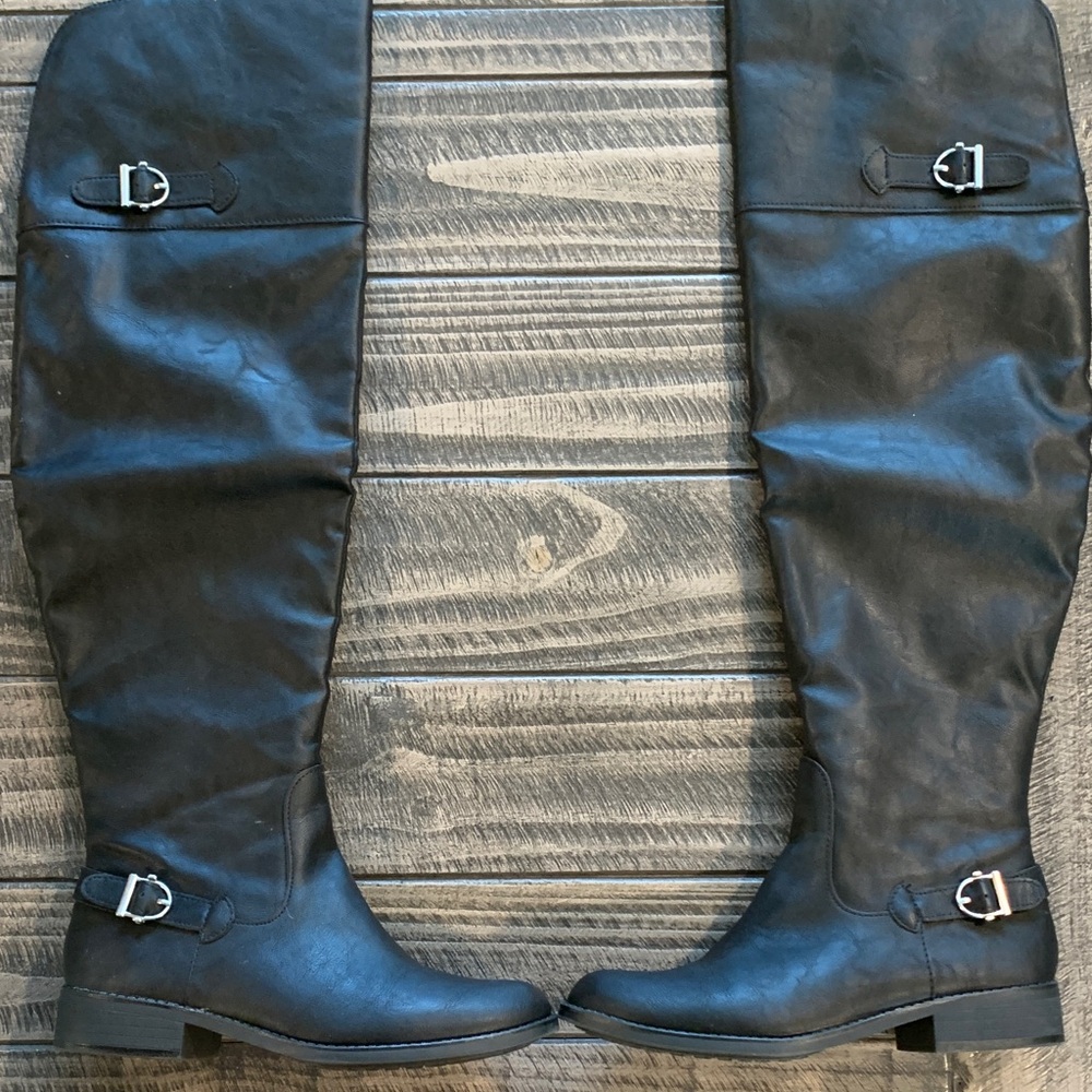 Elegant Black Over the Knee Boots